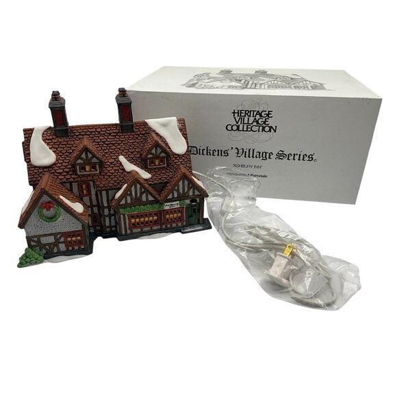 Dept. 56 Dickens' Village Series Ashbury Inn Vintage 1991 Christmas Village - Picture 1 of 14